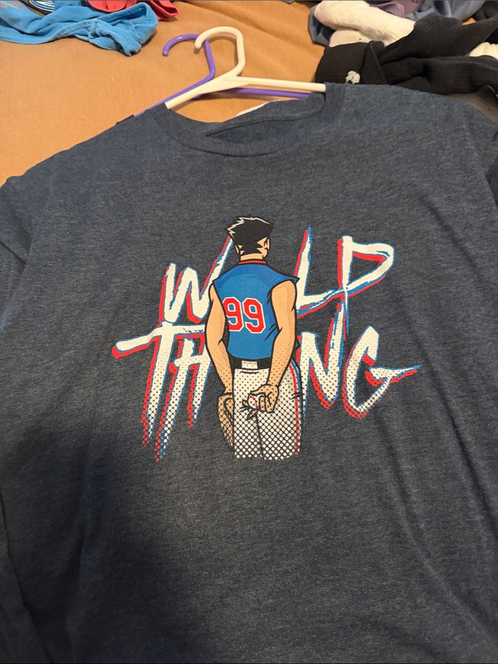 RSVLTS Major League mens Graphic T-Shirt - Navy Wild Thing Design